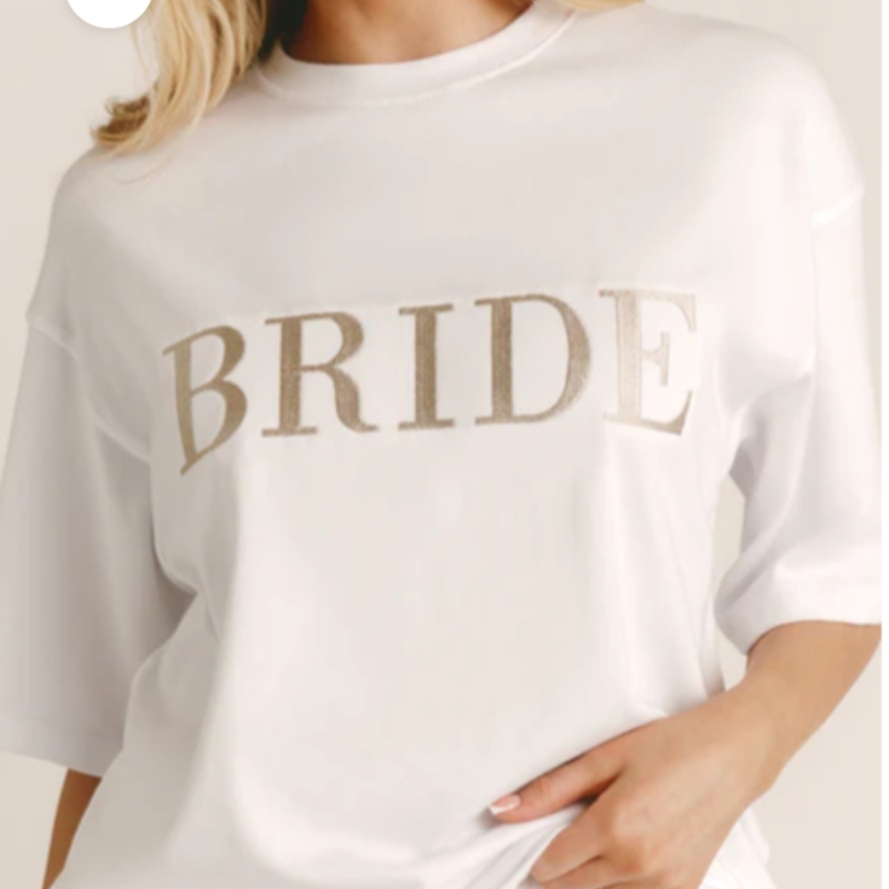 Six Stories Small White 'Bride' T-Shirt - Picture 3 of 4